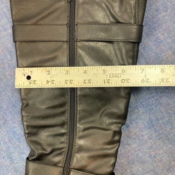 Kisses Black Boots Size 7 Wide Calf - Picture 7 of 13